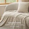 Bedsure Pink Throw Blanket for Couch – 350GSM Fluffy Plush Bubble Blanket for Bed Home Room Decor, GentleSoft Cute Fleece Soft Cozy Gifts for Women Girls, 50×60 Inches(03 – Beige)