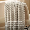 Bedsure Pink Throw Blanket for Couch – 350GSM Fluffy Plush Bubble Blanket for Bed Home Room Decor, GentleSoft Cute Fleece Soft Cozy Gifts for Women Girls, 50×60 Inches(03 – Beige)