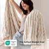 Bedsure Soft Double-Sided Faux Fur Throw Blanket, Light Brown, 50″x60″(Light Beige)