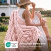 Bedsure Soft Double-Sided Faux Fur Throw Blanket, Light Brown, 50″x60″(Pink)