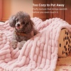 Bedsure Soft Double-Sided Faux Fur Throw Blanket, Light Brown, 50″x60″(Pink)