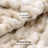 Bedsure Soft Double-Sided Faux Fur Throw Blanket, Light Brown, 50″x60″(Tie-dye Beige)