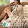 Bedsure Soft Double-Sided Faux Fur Throw Blanket, Light Brown, 50″x60″(Tie-dye Beige)