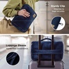 Bedsure Travel Blanket Set with Inflatable Neck Pillow and Eye Mask, Pink(Navy)