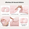 Bedsure Travel Blanket Set with Inflatable Neck Pillow and Eye Mask, Pink(Pink)