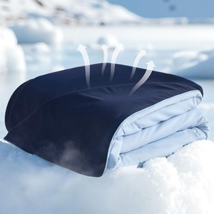 Bedsure Cooling Cold Breathable Summer Twin XL Blanket, Grey, 66″x90″(Blue)