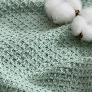 Bedsure GentleSoft 100% Cotton Blanket Queen Size for Bed – Breathable Lightweight and Soft for Summer, Basket Waffle Weave Woven Blankets, Home Decor Gift for Women, White, 90×90 inches(06 – Sage Green)