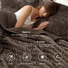 Bedsure Velvet Quilt Queen Size, Luxury Comforter Bedding Set, Beige(01 – Brown)