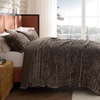 Bedsure Velvet Quilt Queen Size, Luxury Comforter Bedding Set, Beige(01 – Brown)