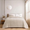 Bedsure Velvet Quilt Queen Size, Luxury Comforter Bedding Set, Beige(03 – Beige)