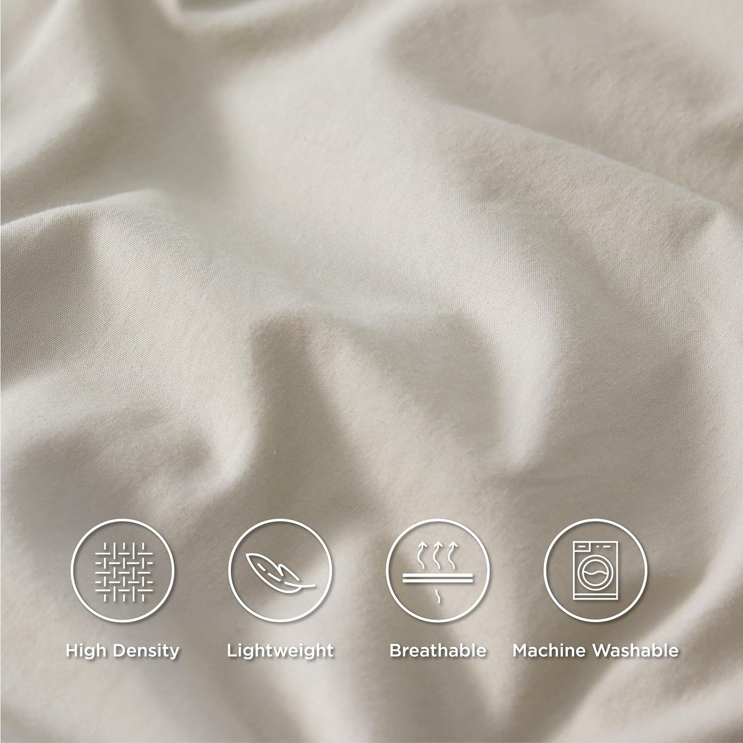 image:imageBedsure 100 Cotton Percale Sheets Twin Size Twin Sheets Set with Deep Pocket Up to 16 Inches Breathable amp Crirsp Soft Bedsheet amp Pillowcase Sets 3 Pieces Grey06 Linen