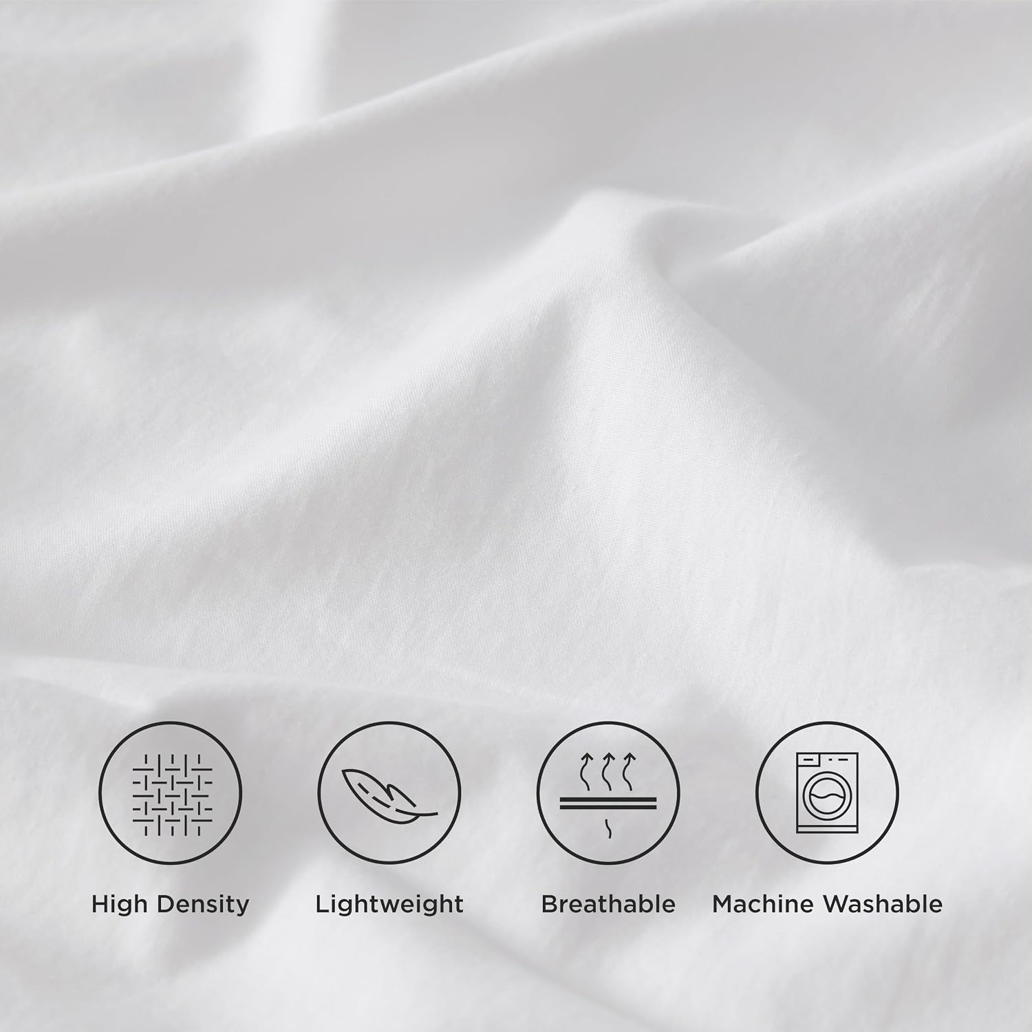image:imageBedsure 100 Cotton Percale Sheets Twin Size Twin Sheets Set with Deep Pocket Up to 16 Inches Breathable amp Crirsp Soft Bedsheet amp Pillowcase Sets 3 Pieces Grey07 White