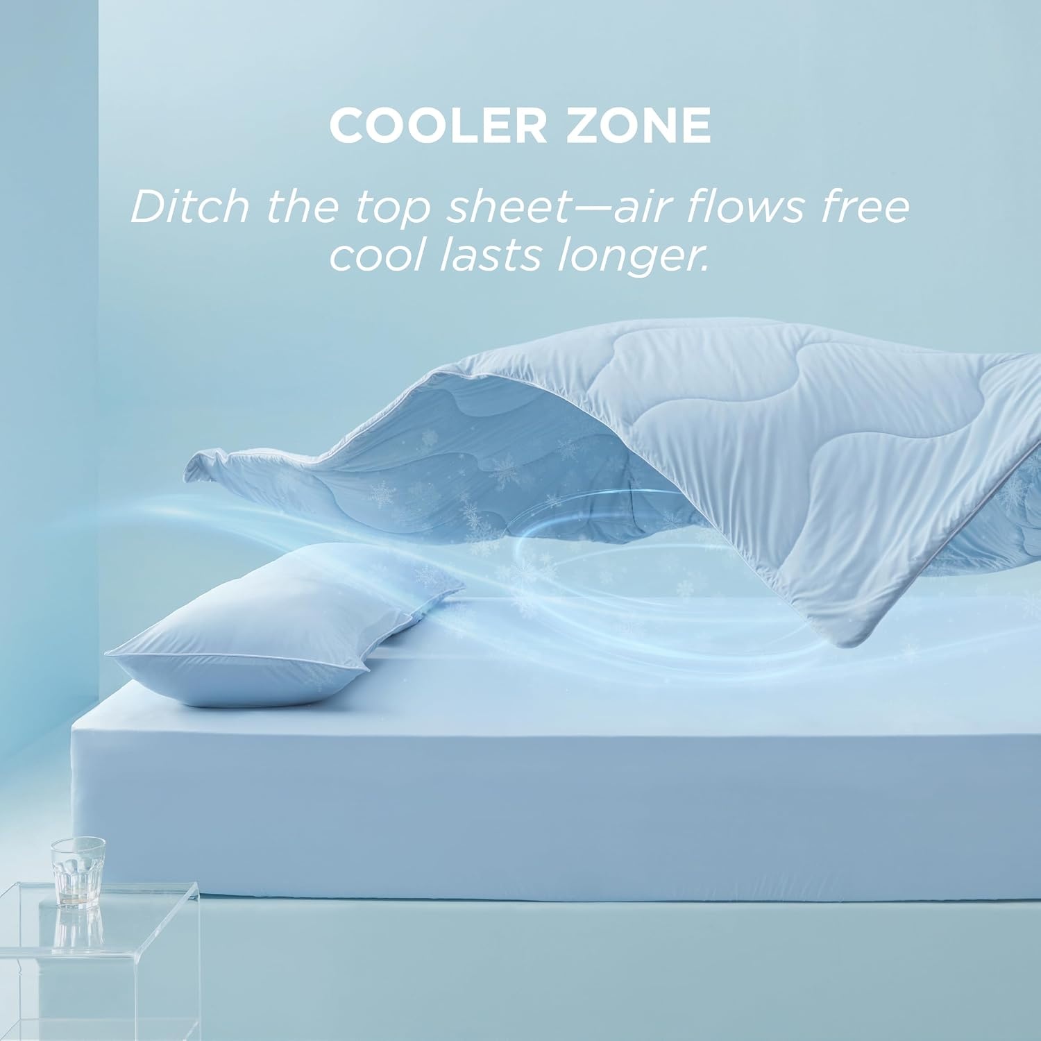 image:imageBedsure Cooling Comforters Queen Size Set 4 Pieces Blue Cooling Blanket for Hot Sleepers DoubleSided Cool Tech Queen Bedding Set with Breathable Lightweight Comforter Sheet amp Pillowcases02 Blue