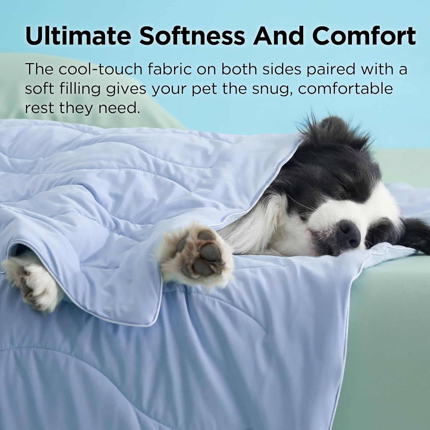 image:imageBedsure Cooling Mat35x23 amp Blanket 30x40 for Dogs Blue