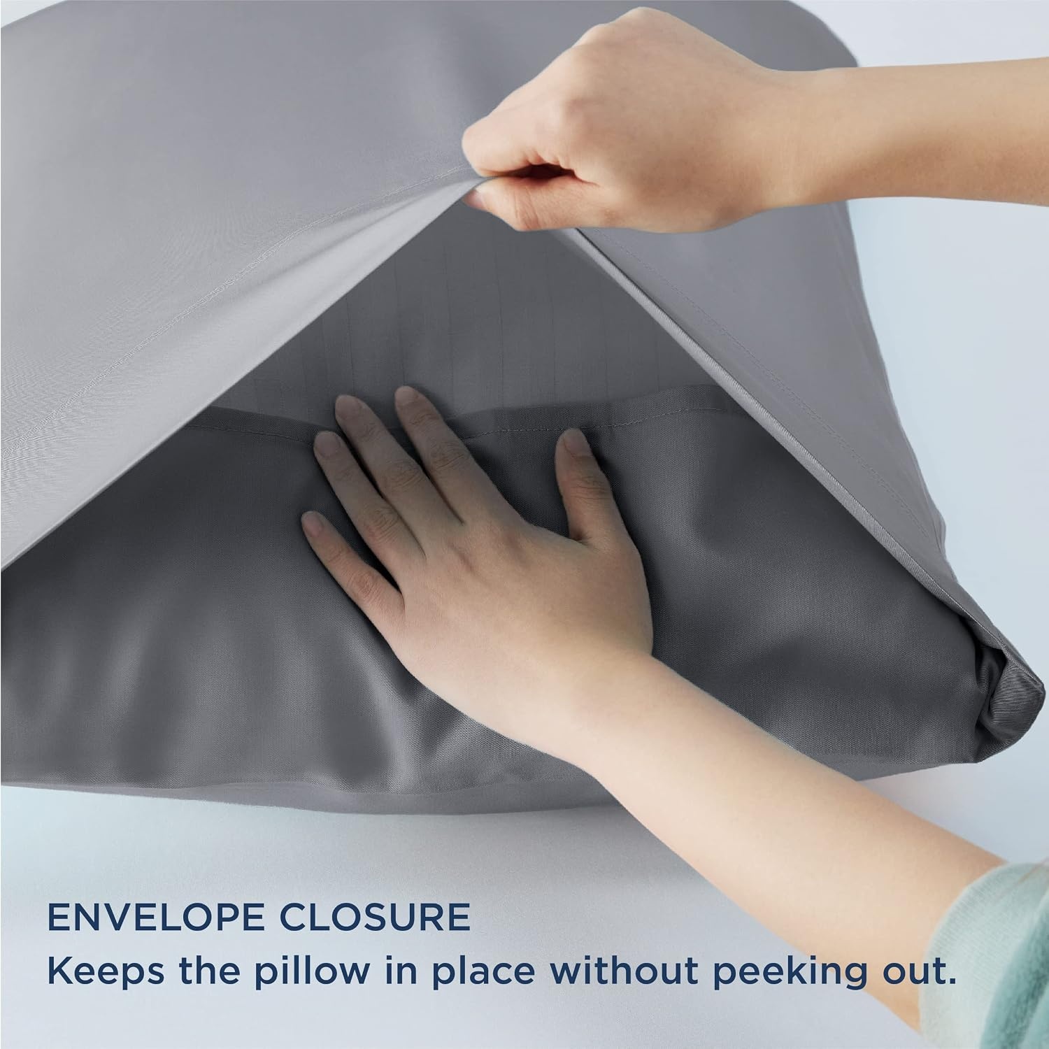 image:imageBedsure Cooling Pillow Cases King Bundle California King Size Sheets Set Grey