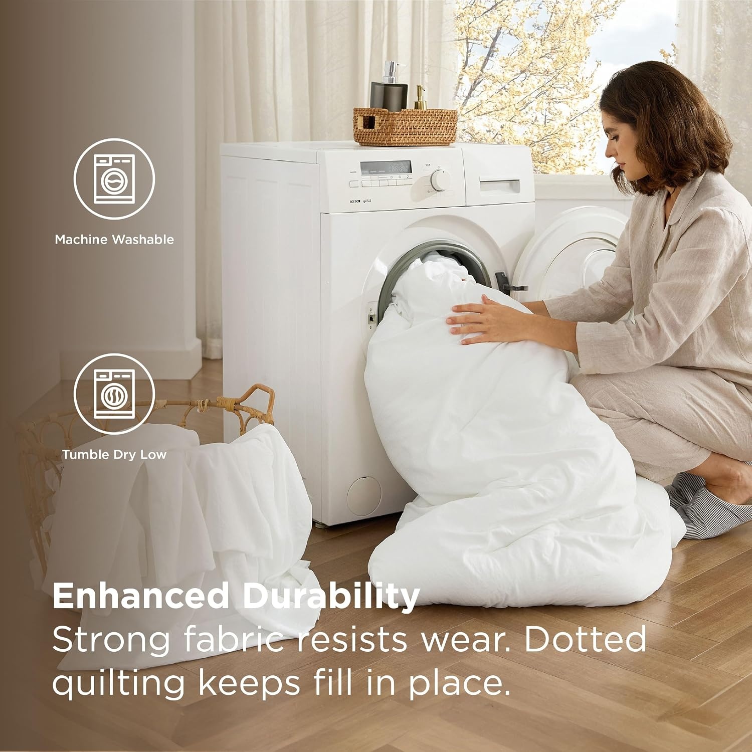 image:imageBedsure Dark Green King Comforter Set Soft Bed in a Bag 7 Pieces Alternative Bedding for All Seasons Breathable Marshmallow Prewashed Bed Set with Comforters Sheets Pillowcases amp ShamsWhite
