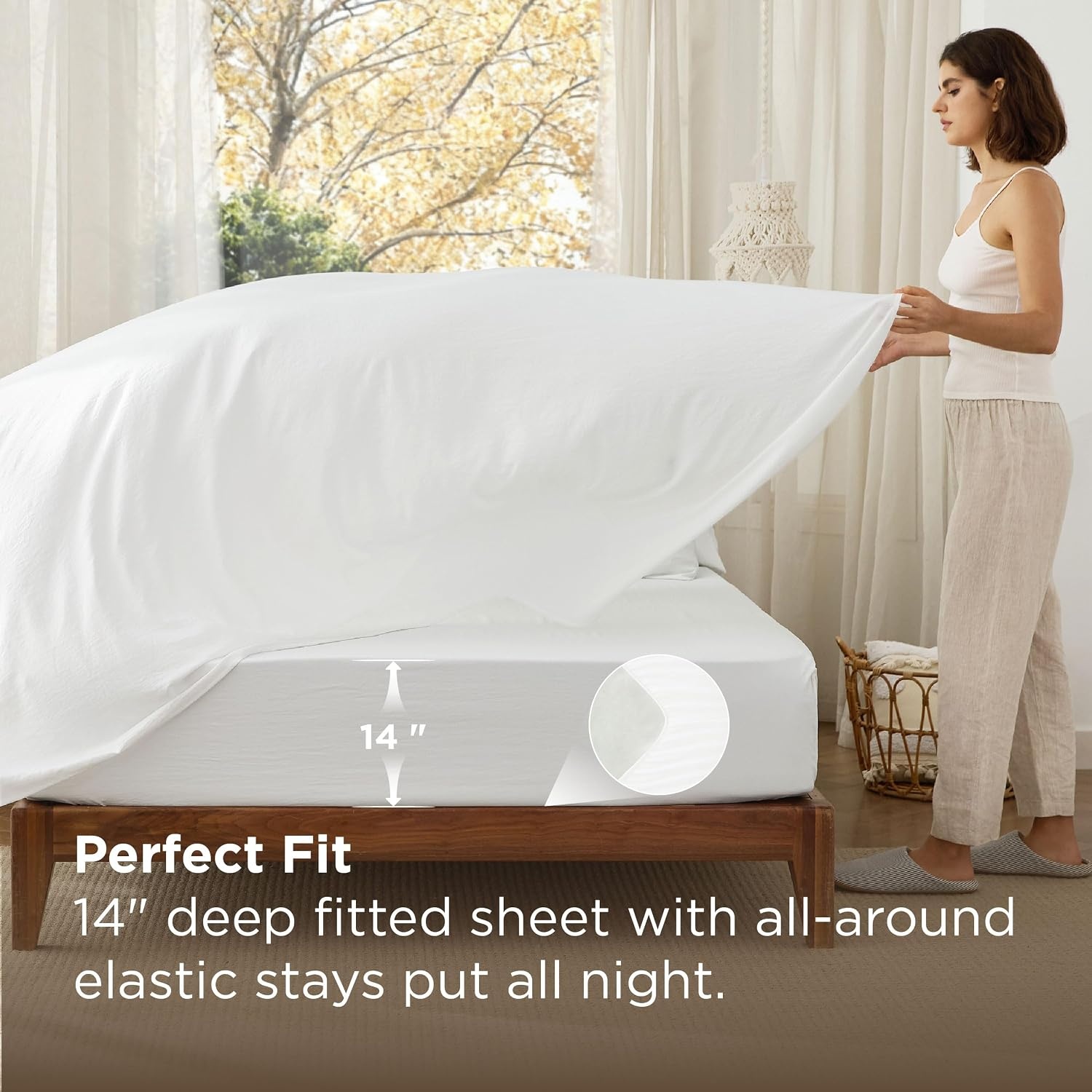 image:imageBedsure Dark Green King Comforter Set Soft Bed in a Bag 7 Pieces Alternative Bedding for All Seasons Breathable Marshmallow Prewashed Bed Set with Comforters Sheets Pillowcases amp ShamsWhite