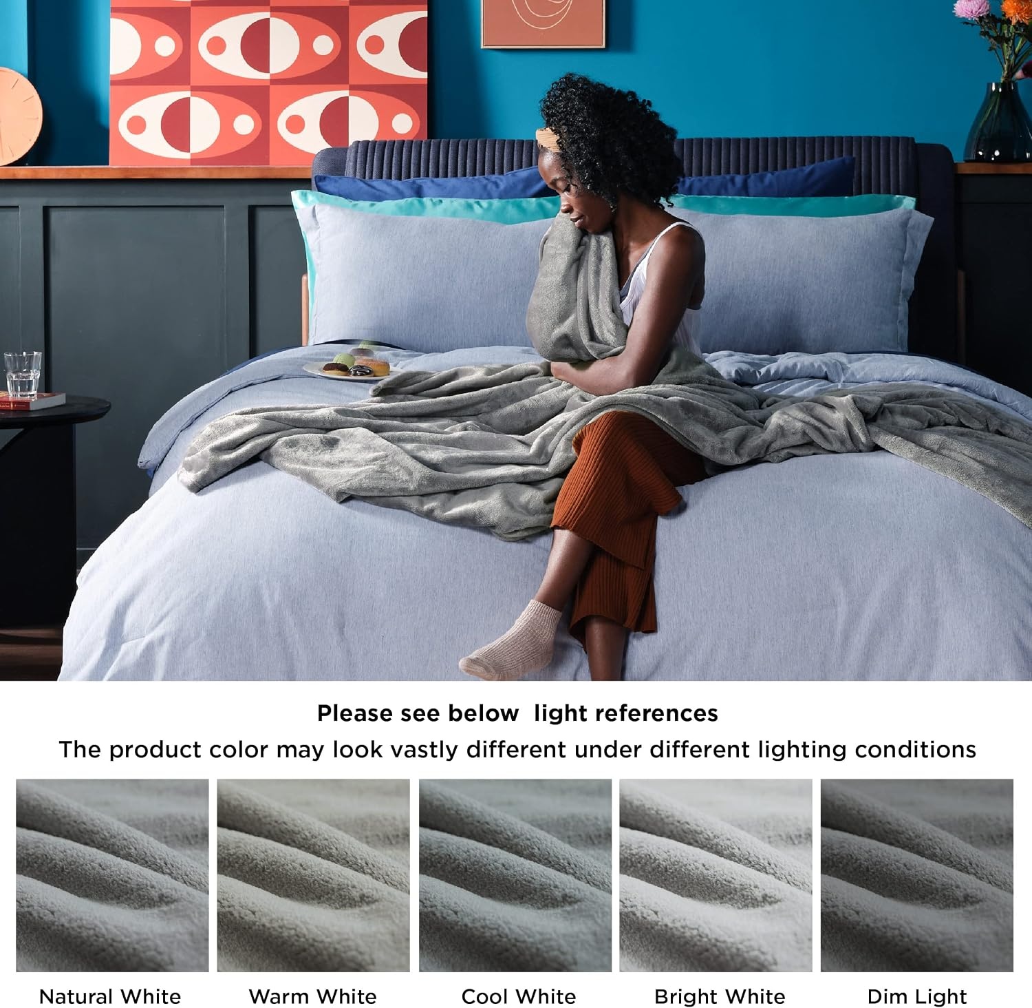 image:imageBedsure GentleSoft Oversized King Big Blanket 120x120 Extra Large Soft Fleece Blankets for Bed Sofa Couch Travel Camping Party Giant Huge Throws 10x10 Dark Grey
