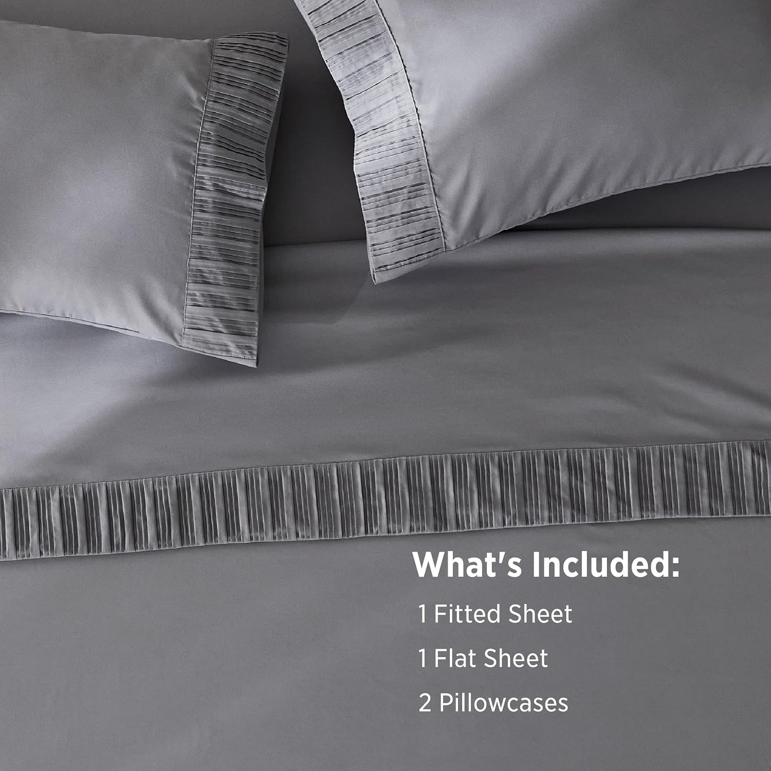 image:imageBedsure NonSlip Deep Pocket King Sheet Set Stay Put Fits 1418 MattressGrey