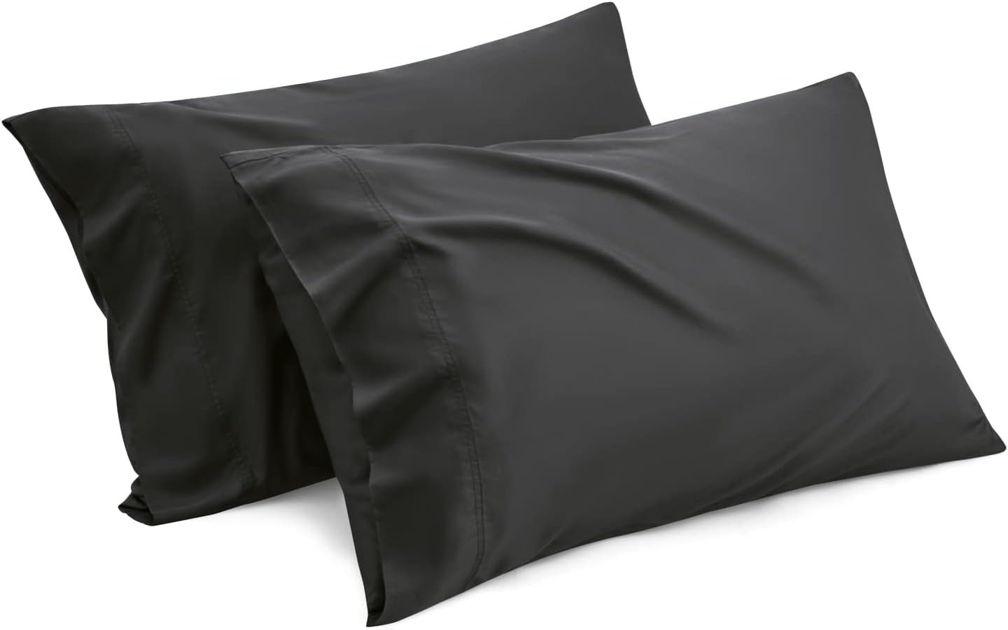image:imageBedsure Queen Sheets Black Bundle Cooling Pillow Cases Queen Black