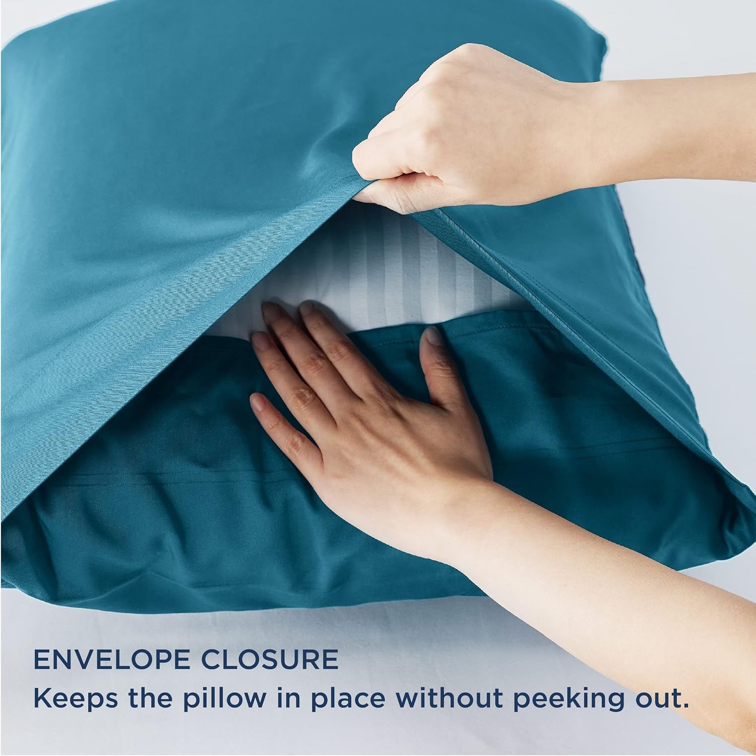 image:imageBedsure Soft Blue Sheets for Queen Size Bundle Cooling Pillow Cases Queen Teal