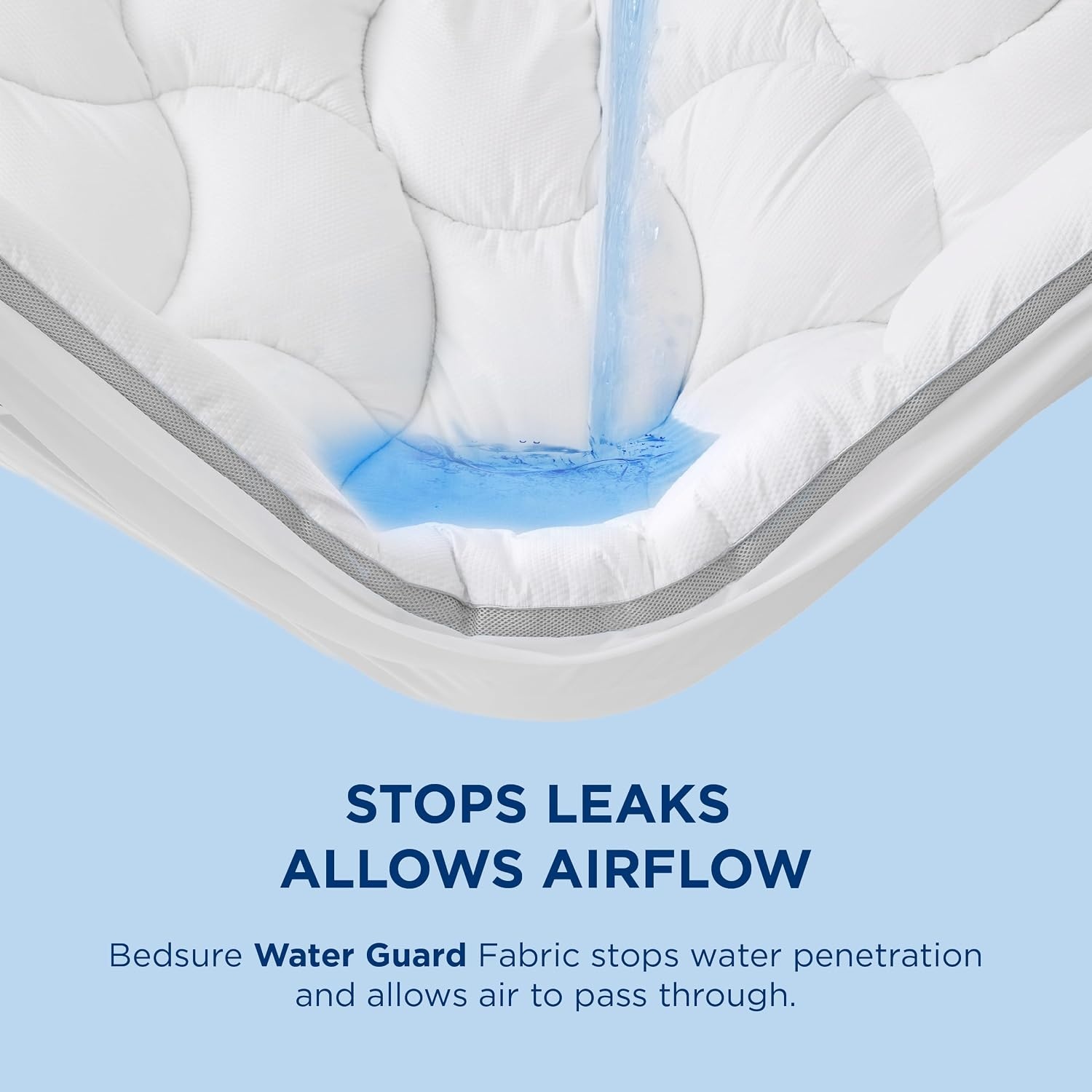 image:imageBedsure Waterproof Mattress Topper 800GSM Extra Thick Mattress Protector Pillow Top with 821 Deep Pocket Mattress Pad Fitted Soft Bed Topper for Bed