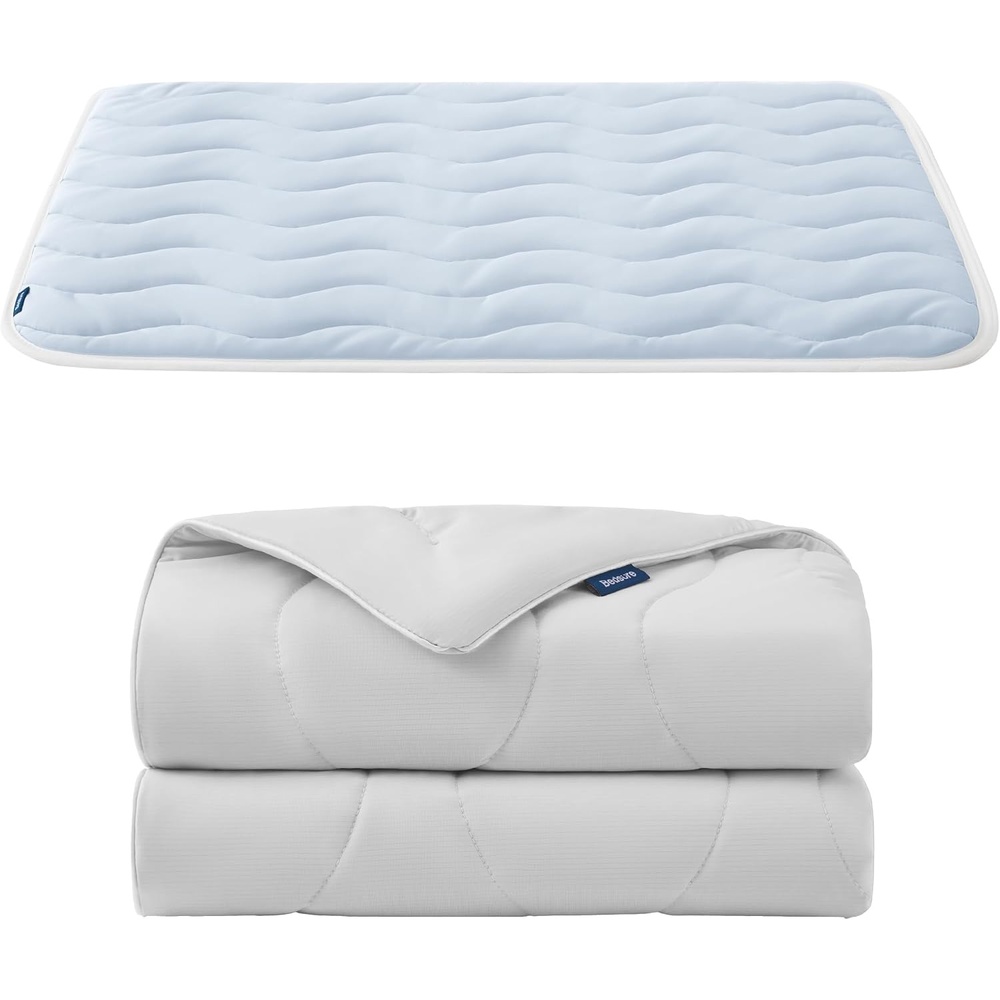 image:imageBedsure Cooling Mat 35x23Blue amp Blanket 30x40 Grey for Dogs
