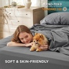 Bedsure 100% Cotton Percale Sheets Twin Size, Twin Sheets Set with Deep Pocket Up to 16 Inches, Breathable & Crirsp Soft, Bedsheet & Pillowcase Sets, 3 Pieces, Grey(02 – Dark Grey)