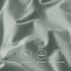 Bedsure 100% Cotton Percale Sheets Twin Size, Twin Sheets Set with Deep Pocket Up to 16 Inches, Breathable & Crirsp Soft, Bedsheet & Pillowcase Sets, 3 Pieces, Grey(03 – Sage Green)