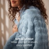 Bedsure 3D Cloud Bubble Fleece Twin Blanket for Bed, Burnt Orange, 60″×80″(03 Celestial Blue)