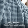 Bedsure 3D Cloud Bubble Fleece Twin Blanket for Bed, Burnt Orange, 60″×80″(03 Celestial Blue)