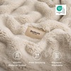 Bedsure 3D Cloud Bubble Fleece Twin Blanket for Bed, Burnt Orange, 60″×80″(04 Beige)
