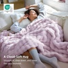 Bedsure 3D Cloud Bubble Fleece Twin Blanket for Bed, Burnt Orange, 60″×80″(06 Light Purple)