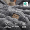 Bedsure 3D Cloud Bubble Fleece Twin Blanket for Bed, Burnt Orange, 60″×80″(07 Grey)