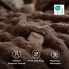 Bedsure 3D Cloud Bubble Fleece Twin Blanket for Bed, Burnt Orange, 60″×80″(Brown)