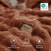 Bedsure 3D Cloud Bubble Fleece Twin Blanket for Bed, Burnt Orange, 60″×80″(Burnt Orange)