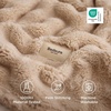Bedsure 3D Cloud Bubble Fleece Twin Blanket for Bed, Burnt Orange, 60″×80″(Khaki)