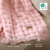 Bedsure 3D Cloud Bubble Fleece Twin Blanket for Bed, Burnt Orange, 60″×80″(Pink)