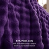 Bedsure 3D Cloud Bubble Fleece Twin Blanket for Bed, Burnt Orange, 60″×80″(Purple)