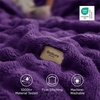 Bedsure 3D Cloud Bubble Fleece Twin Blanket for Bed, Burnt Orange, 60″×80″(Purple)