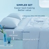 Bedsure Cooling Comforters Queen Size Set 4 Pieces, Blue Cooling Blanket for Hot Sleepers, Double-Sided Cool Tech Queen Bedding Set with Breathable Lightweight Comforter, Sheet & Pillowcases(02 – Blue)
