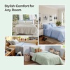 Bedsure Cooling Comforters Queen Size, White Seersucker Cool Bedding for Hot Sleepers 3 Pieces, Reversible Queen Bed Set with 1 Breathable Lightweight Comforter, 2 Pillowcases(Grey)