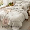 Bedsure Dark Green King Comforter Set, Soft Bed in a Bag 7 Pieces, Alternative Bedding for All Seasons, Breathable Marshmallow Prewashed Bed Set with Comforters, Sheets, Pillowcases & Shams(Beige)