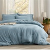 Bedsure Dark Green King Comforter Set, Soft Bed in a Bag 7 Pieces, Alternative Bedding for All Seasons, Breathable Marshmallow Prewashed Bed Set with Comforters, Sheets, Pillowcases & Shams(Dusty Blue)
