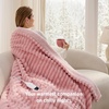 Bedsure Fluffy Bubble Faux Fur Heated Electric Blanket Twin, Coconut White(08 – Pink)