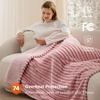 Bedsure Fluffy Bubble Faux Fur Heated Electric Blanket Twin, Coconut White(08 – Pink)