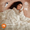 Bedsure Fluffy Bubble Faux Fur Heated Electric Blanket Twin, Coconut White(12 – Coconut White)
