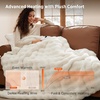 Bedsure Fluffy Bubble Faux Fur Heated Electric Blanket Twin, Coconut White(12 – Coconut White)