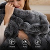 Bedsure Fluffy Bubble Faux Fur Heated Electric Blanket Twin, Coconut White(13 – Tie-dye Dark Grey)