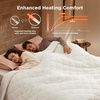 Bedsure Luxury Quilted Heated Blanket Full, Thick Electric Blanket, Ivory(07 – Ivory Diamond)